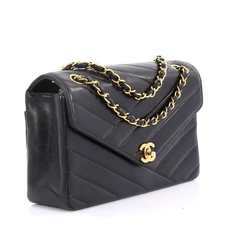 chanel envelope chevron flap bag|Chanel classic flap shoulder bag.